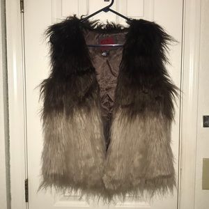 Ombré furry vest